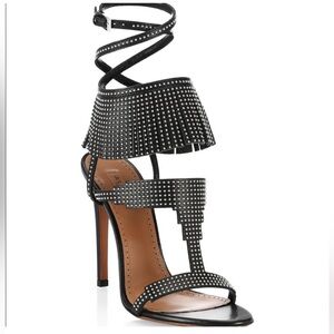 Alaia studded fringe heel